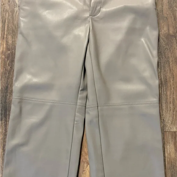 Banana Republic Vegan Leather Pants in light tan - Picture 6 of 10
